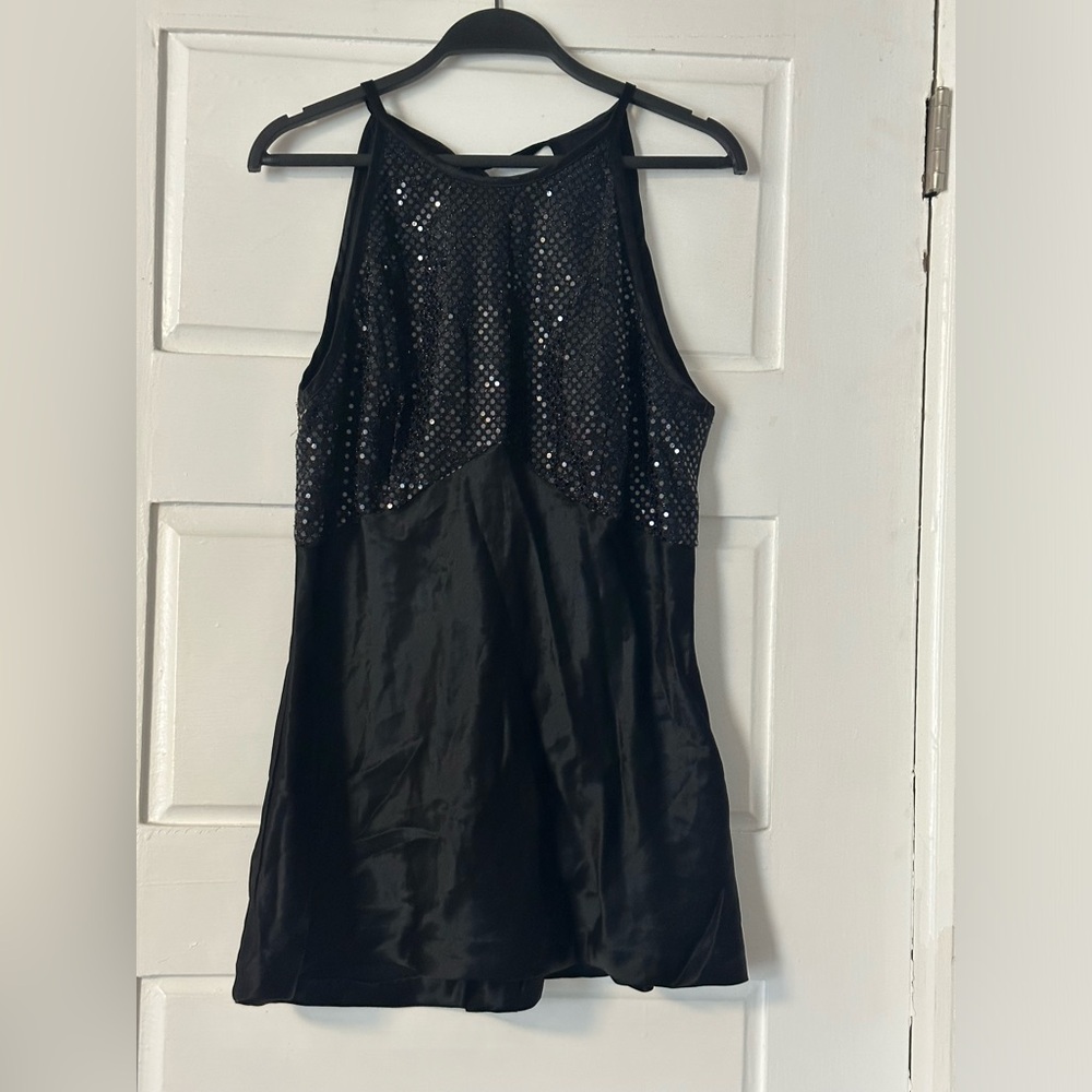 Black Sequin Halter top